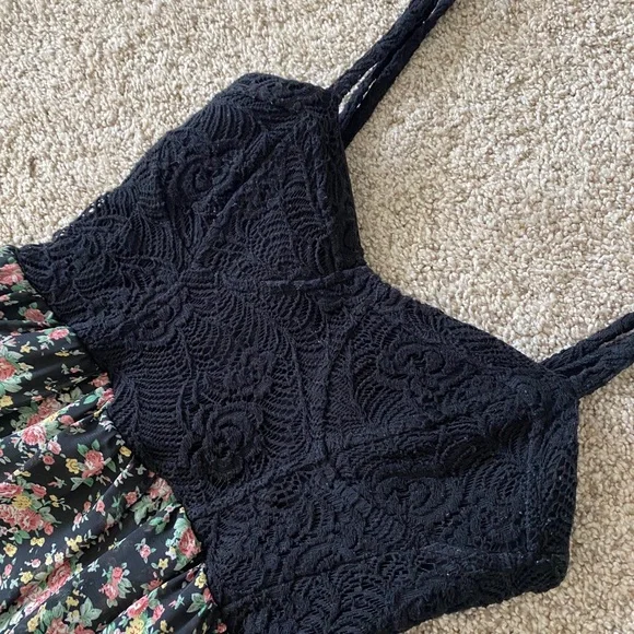 American Rag high low black floral dress size small - Picture 5 of 7